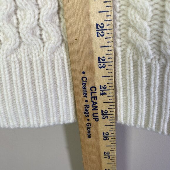 J Crew Merino Wool Shawl Collar Irish Aran Fisherman Cardigan Sweater  Men XS - Picture 16 of 16